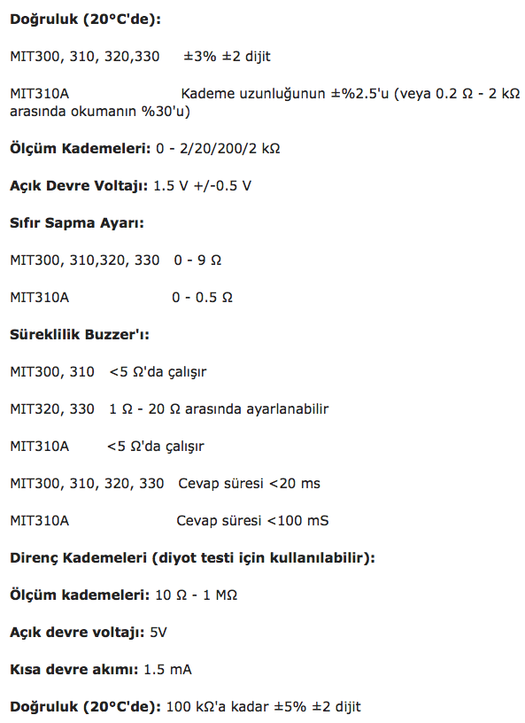 Megger MIT300 İzolasyon Megeri